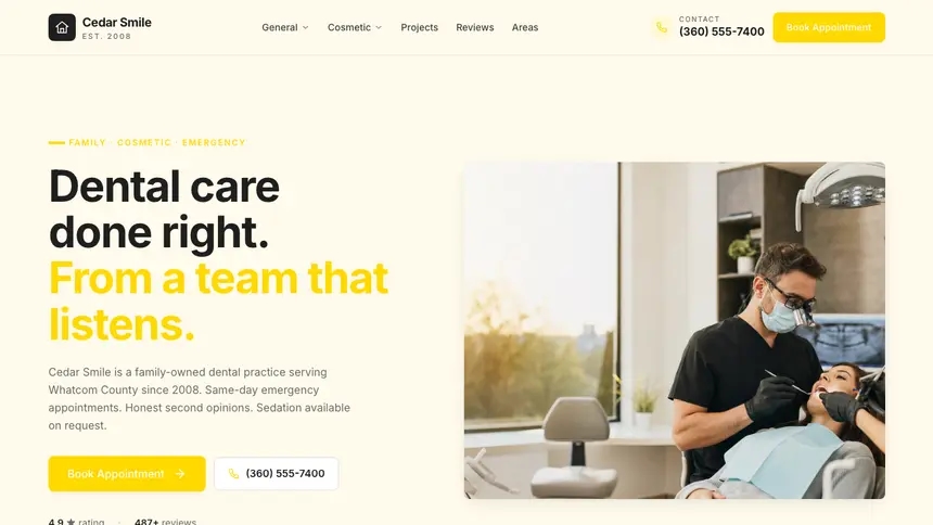Dental Refined Tech demo website thumbnail