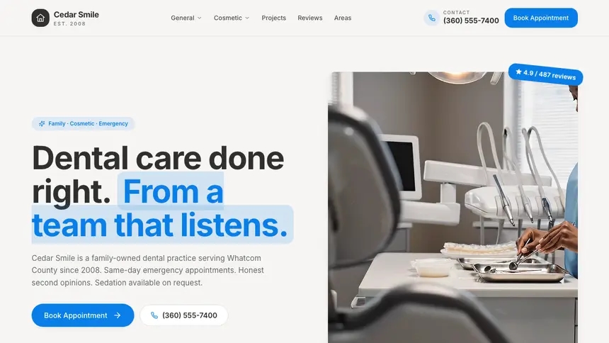 Dental Clean Editorial demo website thumbnail