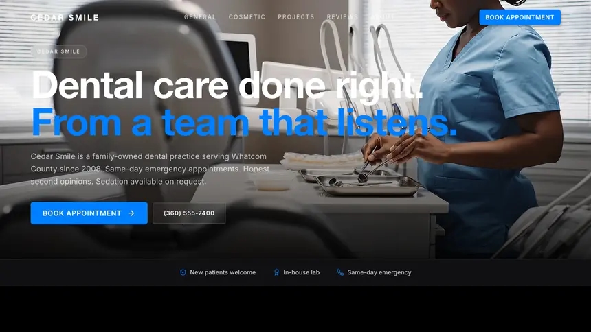 Dental Sharp Tech demo website thumbnail