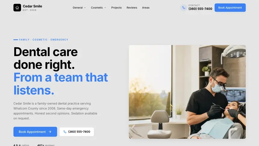 Dental Friendly Minimal demo website thumbnail