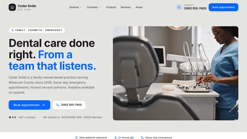 Dental Visual Discovery demo website thumbnail