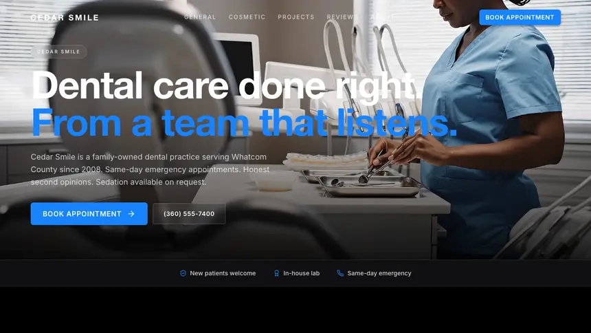 Dental Dynamic Bold demo website thumbnail