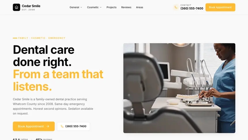 Dental Crisp Utility demo website thumbnail