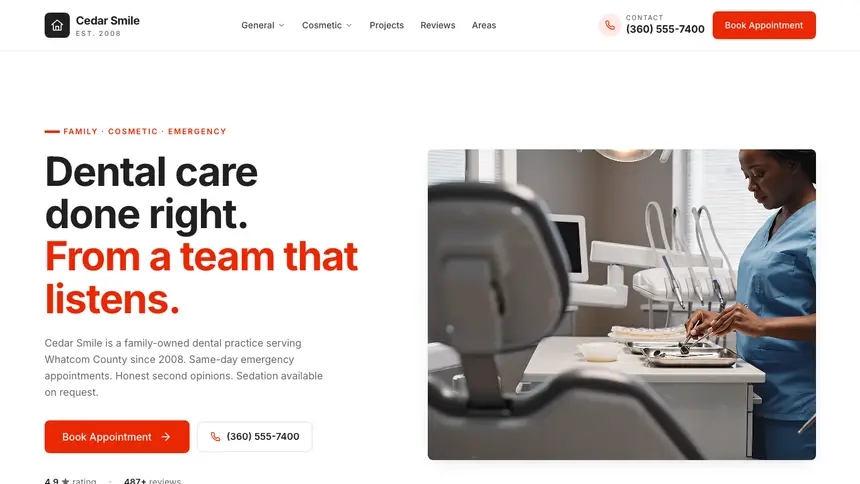 Dental Technical Clean demo website thumbnail