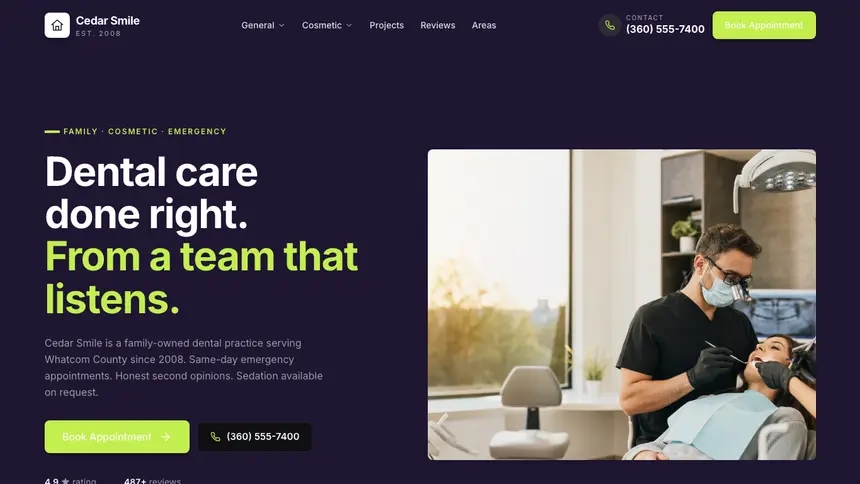 Dental Focused Monitor demo website thumbnail