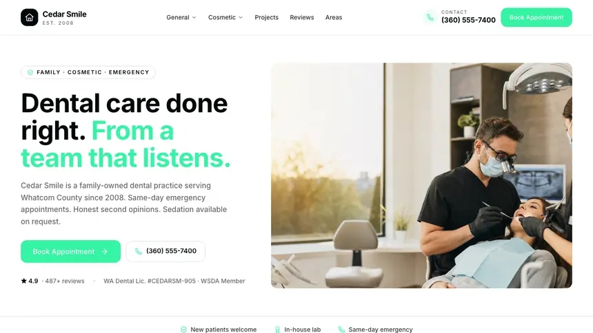 Dental Commerce Ready demo website thumbnail