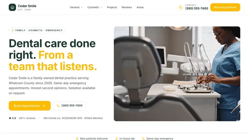 Dental Warm Retail demo website thumbnail