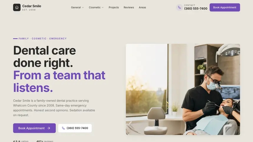 Dental Sleek Premium demo website thumbnail