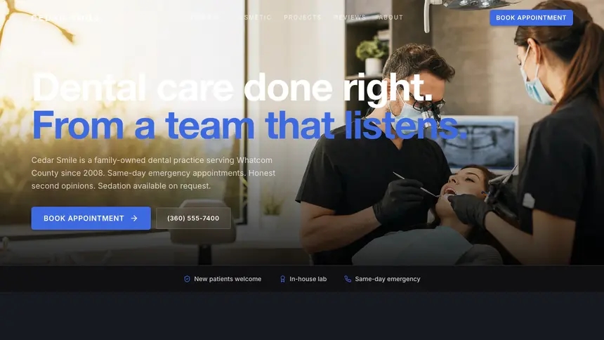 Dental Futuristic Minimal demo website thumbnail