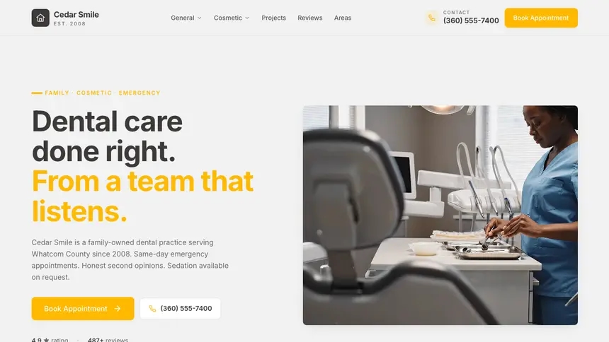 Dental Energetic Tech demo website thumbnail