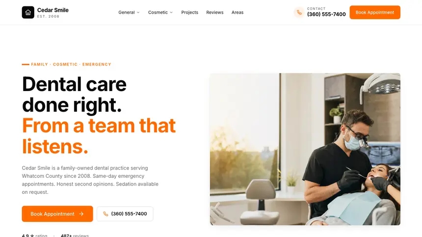 Dental Designer Flexible demo website thumbnail