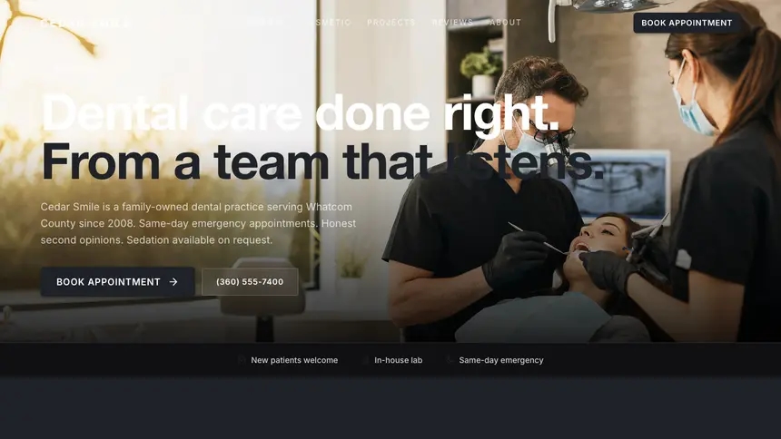 Dental Stark Minimal demo website thumbnail