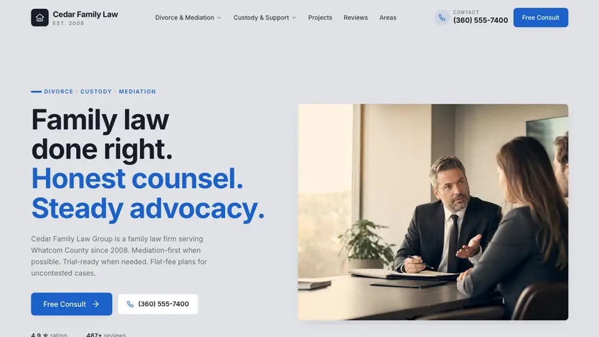 Family Law Structured Grid demo website thumbnail