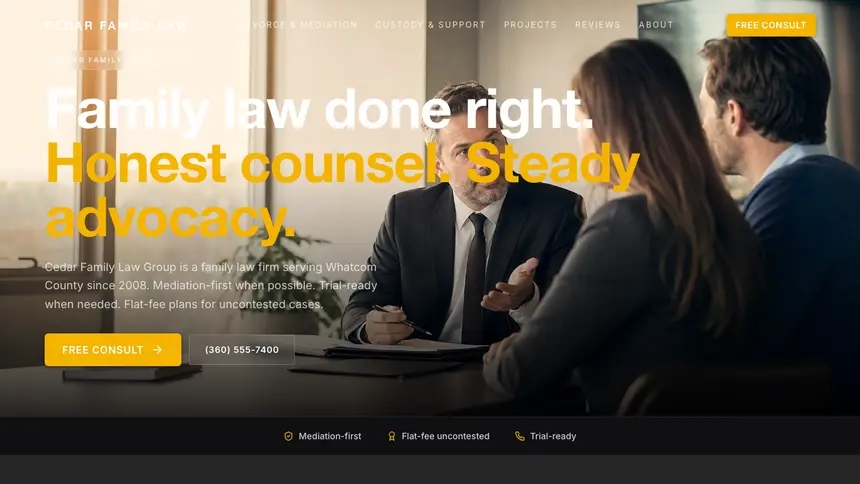 Family Law Performance Accent demo website thumbnail