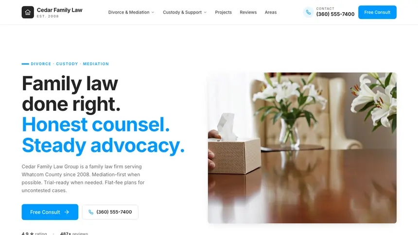 Family Law Clean Scheduler demo website thumbnail