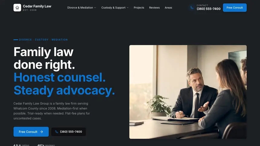 Family Law Friendly App demo website thumbnail