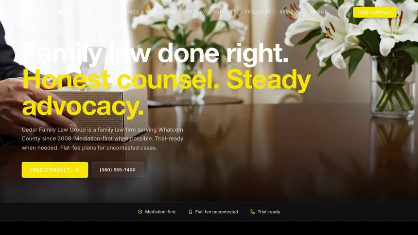 Family Law Bold Performance demo website thumbnail
