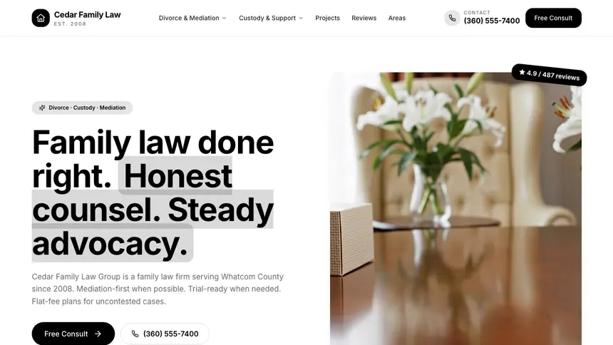 Family Law Playful Creative demo website thumbnail