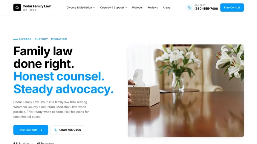 Family Law Motion Forward demo website thumbnail