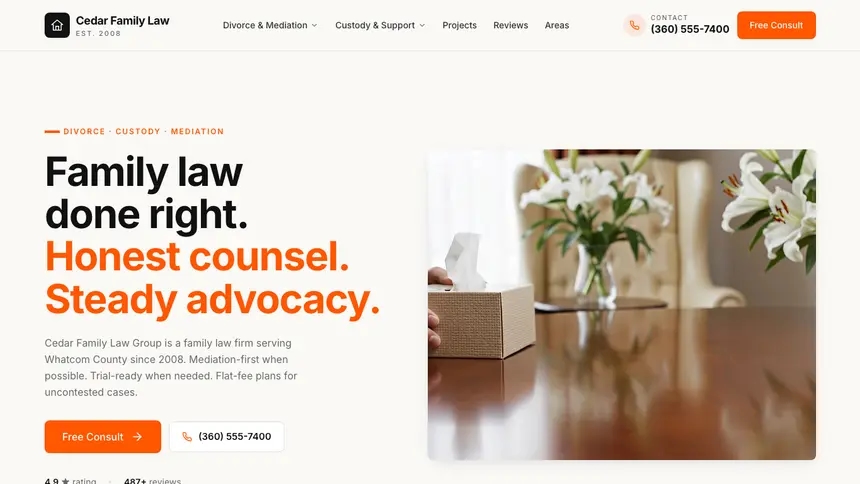 Family Law Approachable Support demo website thumbnail