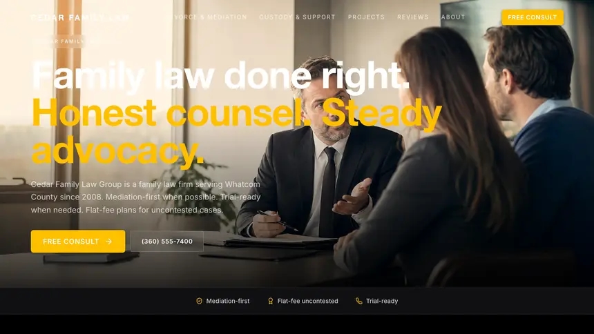 Family Law High Impact demo website thumbnail