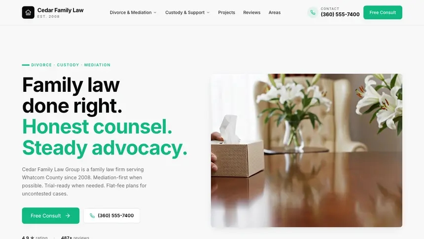 Family Law Sleek Minimal demo website thumbnail