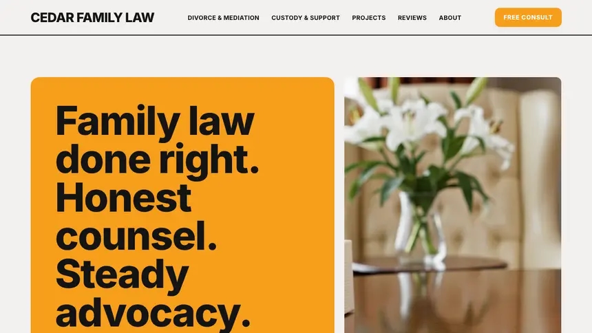 Family Law Confident Brand demo website thumbnail