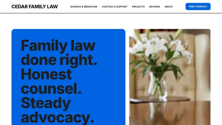 Family Law Open Social demo website thumbnail