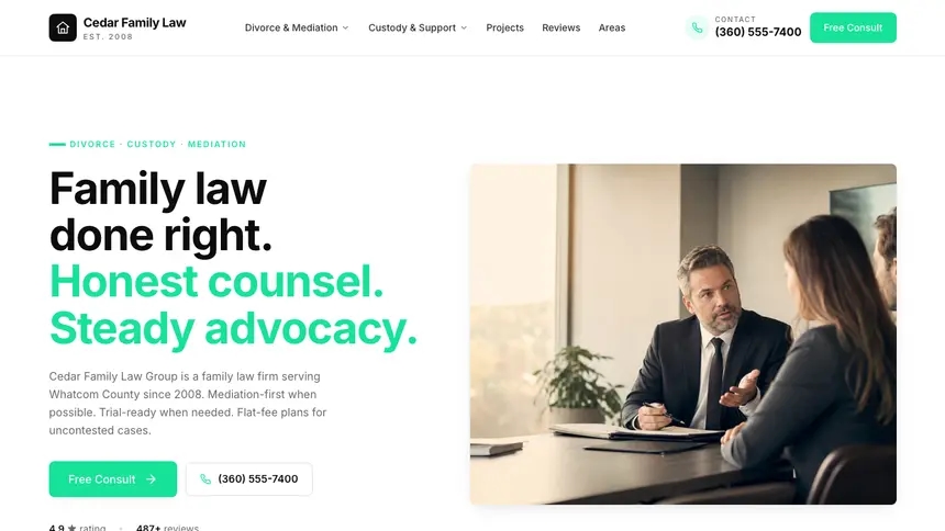 Family Law Bright Docs demo website thumbnail