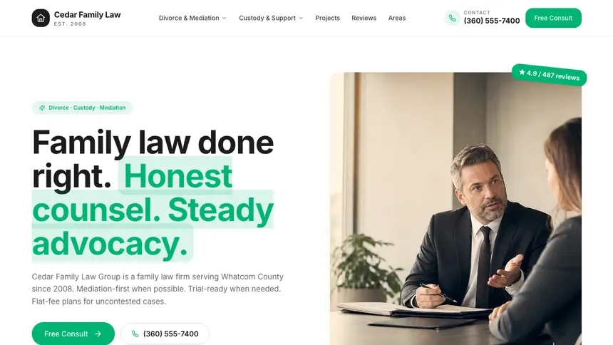 Family Law Open Canvas demo website thumbnail
