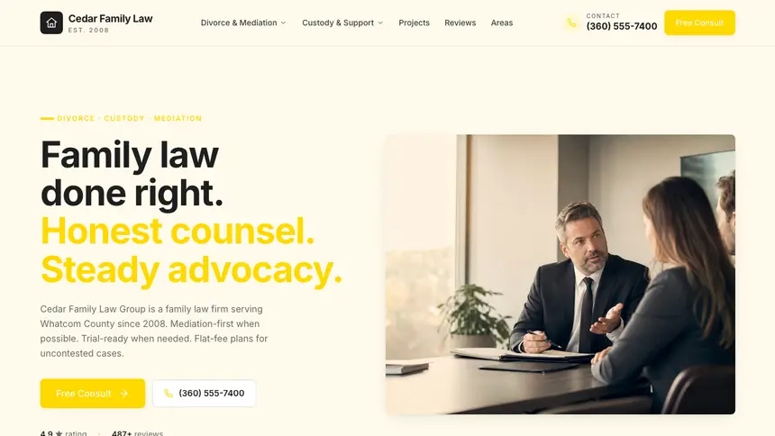 Family Law Refined Tech demo website thumbnail