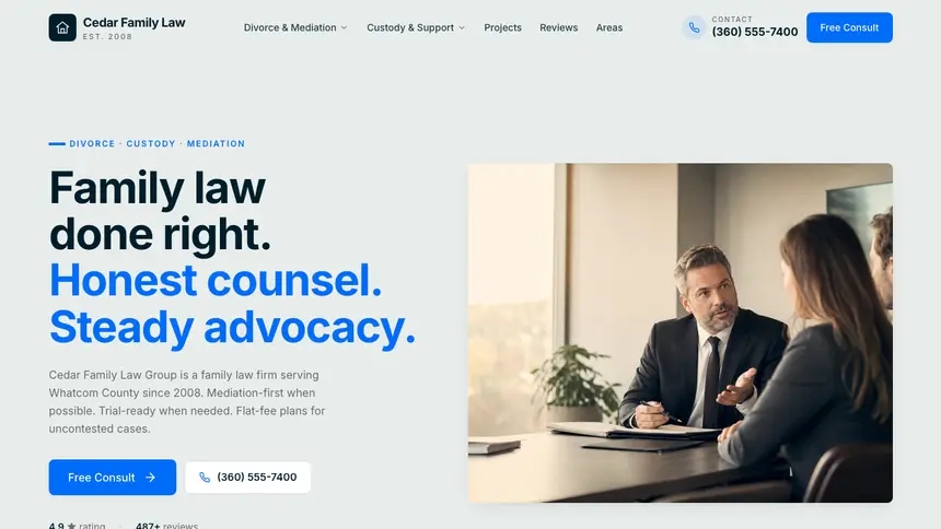 Family Law Fresh Green demo website thumbnail