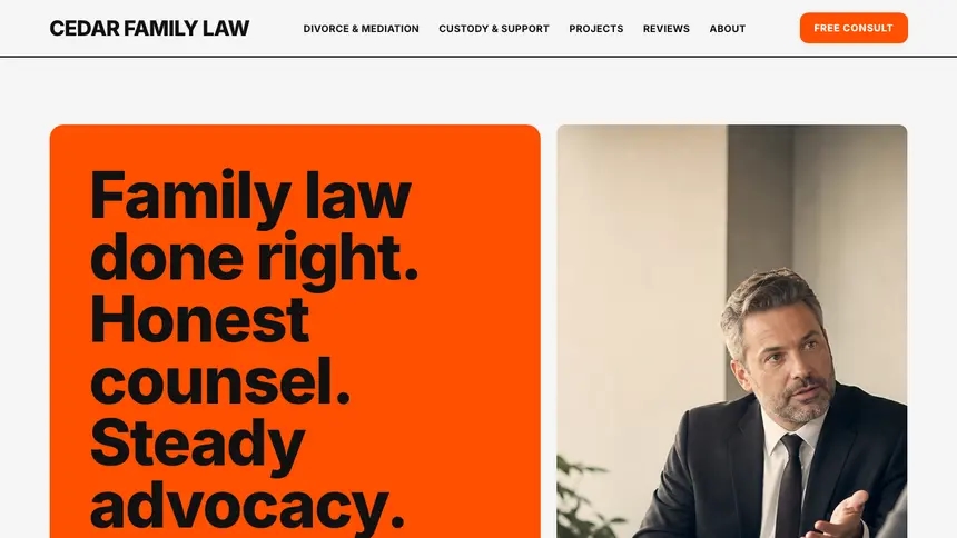 Family Law Bold Motion demo website thumbnail