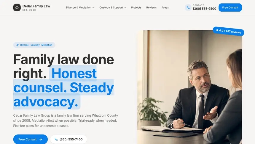 Family Law Clean Editorial demo website thumbnail