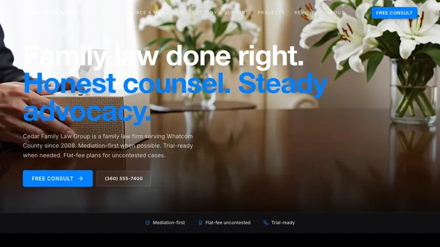 Family Law Sharp Tech demo website thumbnail