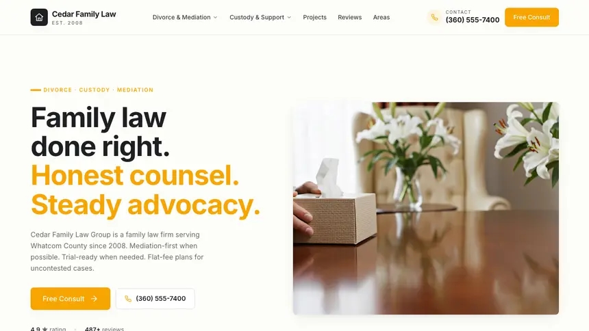 Family Law Playful Product demo website thumbnail