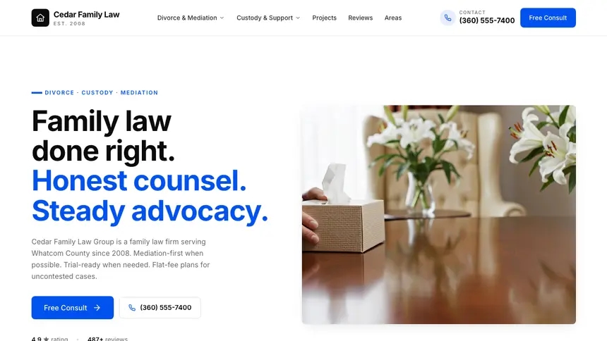 Family Law Editorial Content demo website thumbnail
