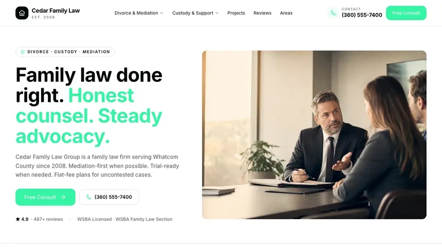 Family Law Commerce Ready demo website thumbnail