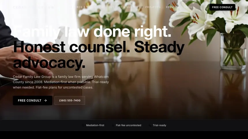 Family Law High Contrast demo website thumbnail