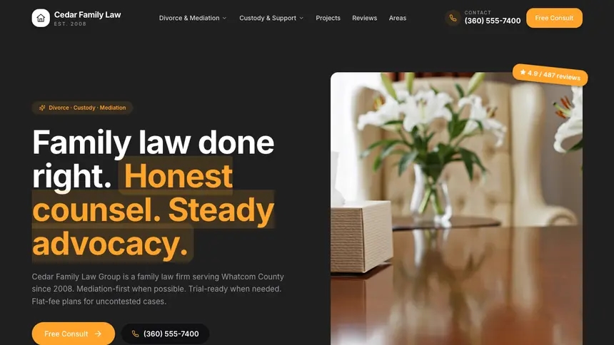 Family Law Vibrant Media demo website thumbnail