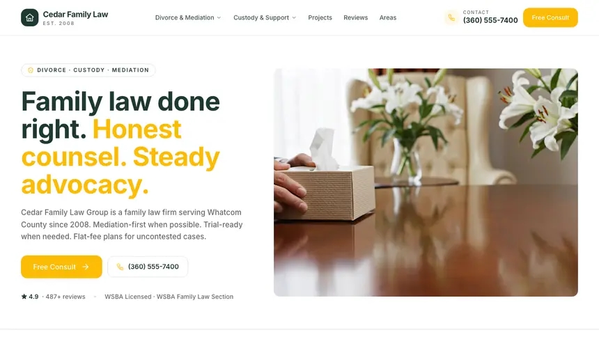 Family Law Warm Retail demo website thumbnail