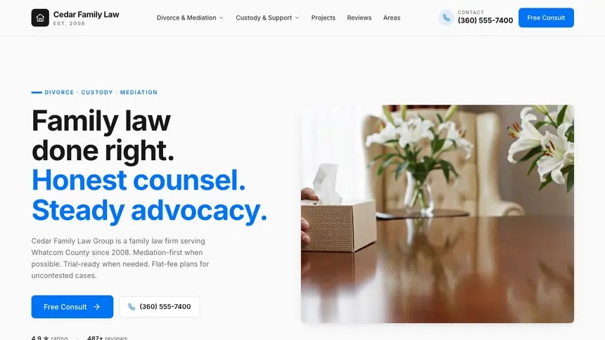 Family Law Monochrome Modern demo website thumbnail