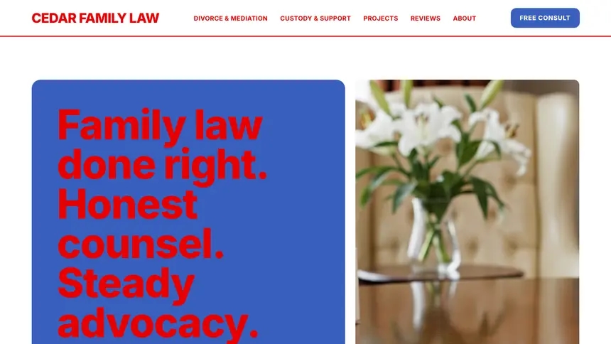 Family Law Confident Telecom demo website thumbnail