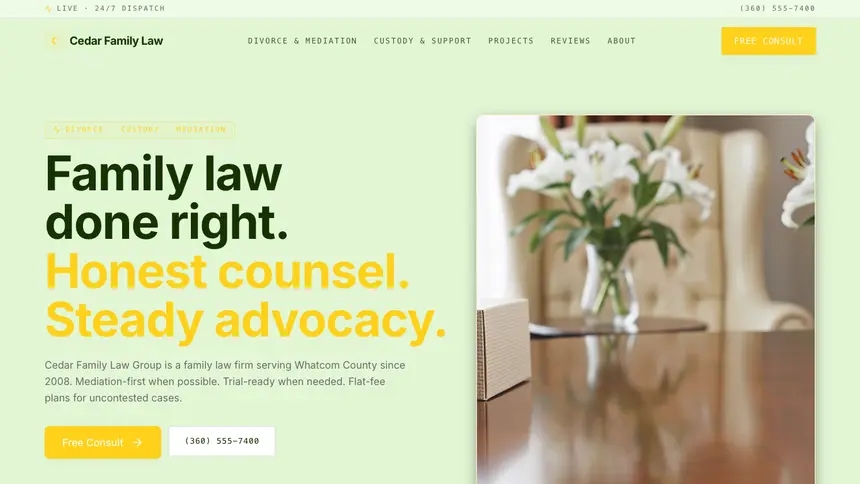 Family Law Bright Finance demo website thumbnail