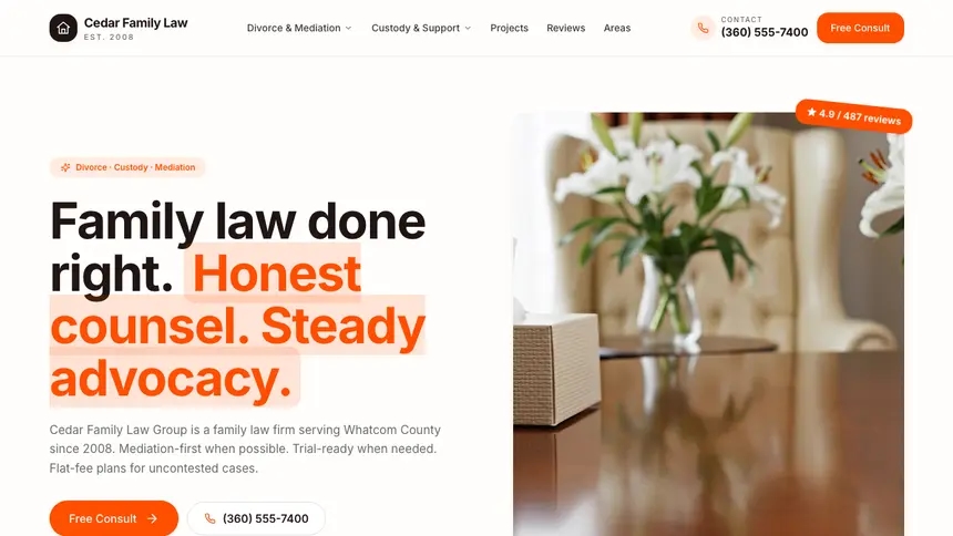 Family Law Connected Workflow demo website thumbnail