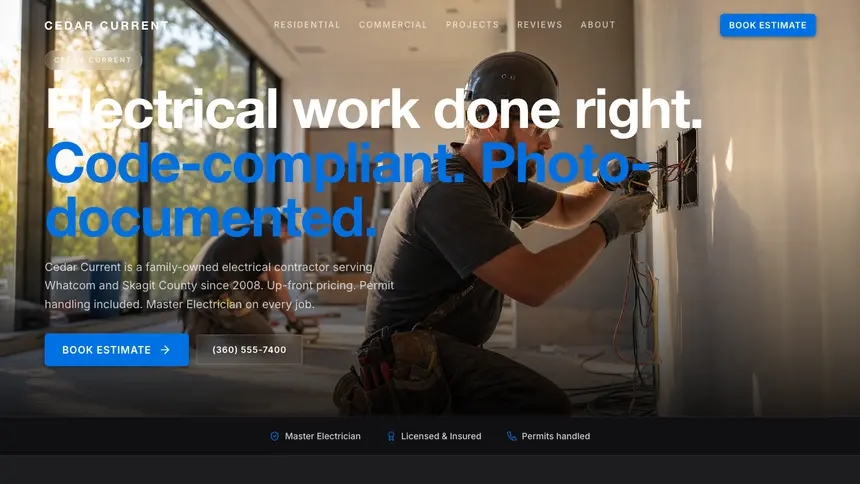 Electrical Minimal Premium demo website thumbnail
