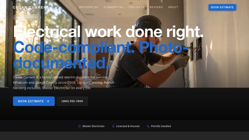 Electrical Precision Classic demo website thumbnail