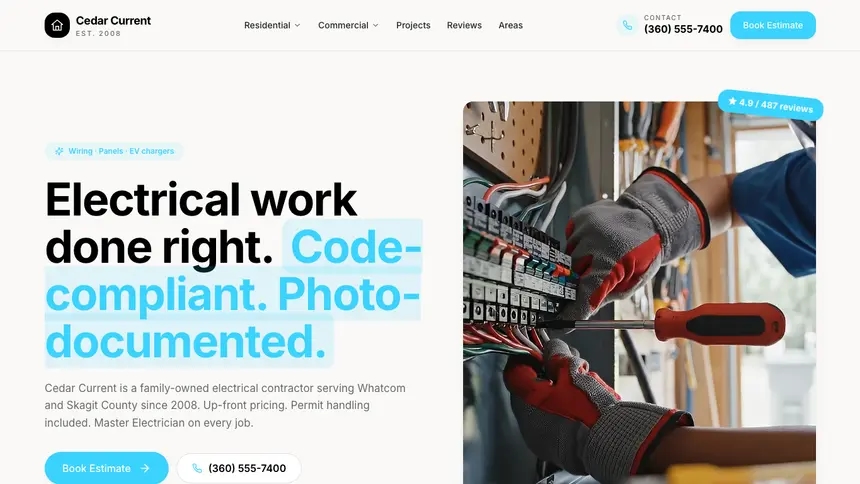Electrical Crafted Neutral demo website thumbnail