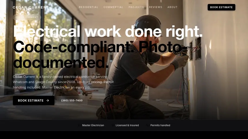 Electrical Expressive Modern demo website thumbnail