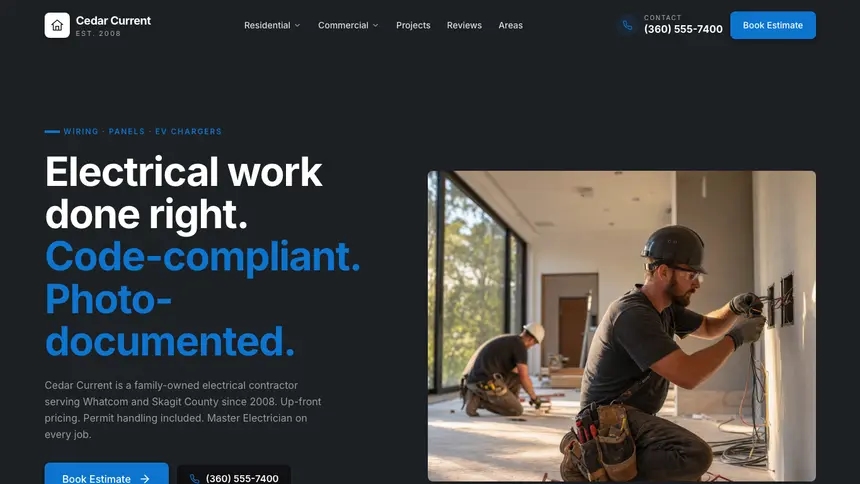 Electrical Friendly App demo website thumbnail